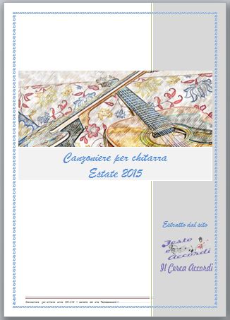 Il canzoniere estate 2015